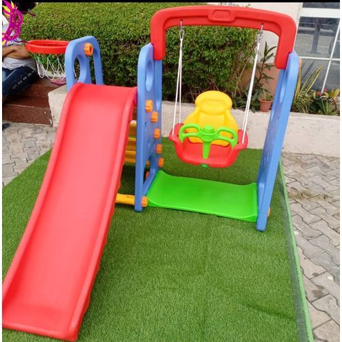 Standard 3 IN 1 Children Slide With Swing And Basketball.