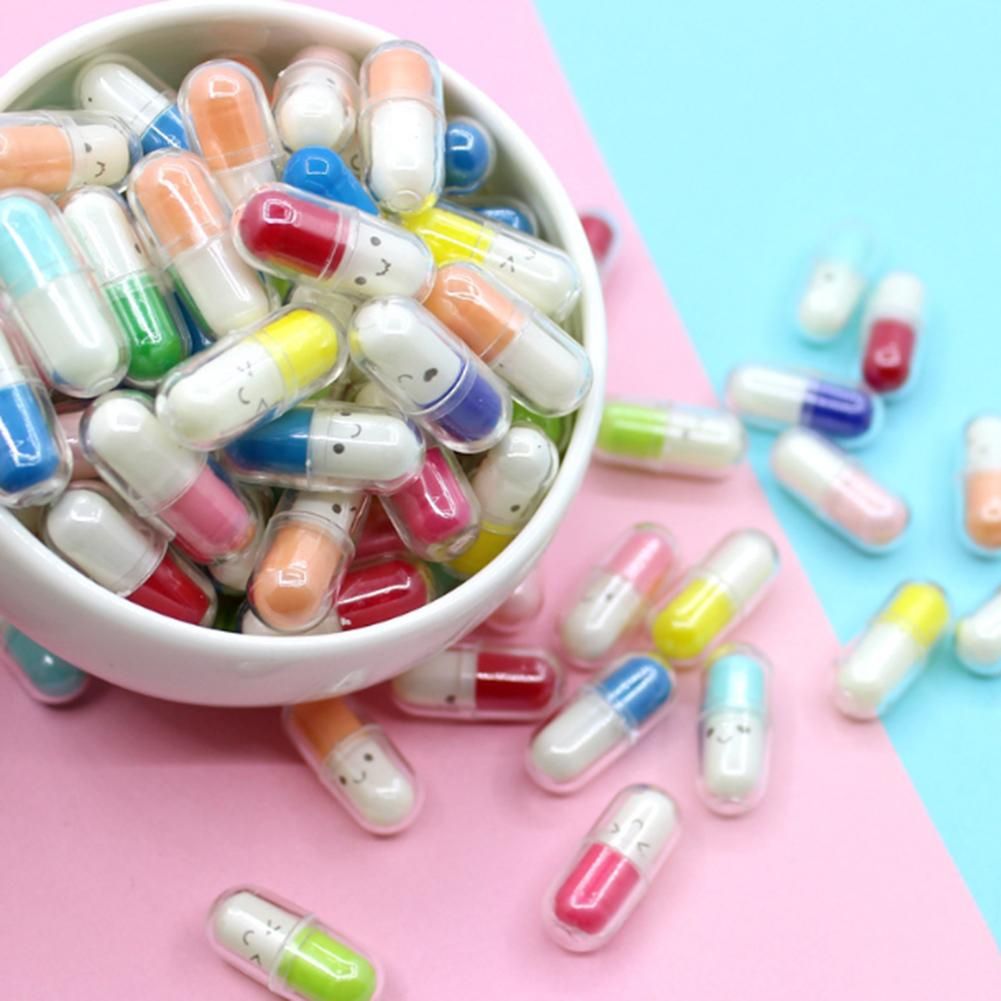 20PCS Slime Mini Capsule Coloured Man Smiling Slime Filler For Kids Plasticine DIY Slime Accessories Supplies Decoration