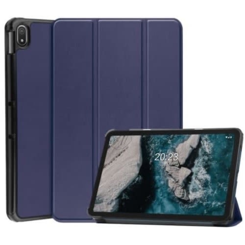 Flip Leather Tablet Case For Nokia T20 - Blue