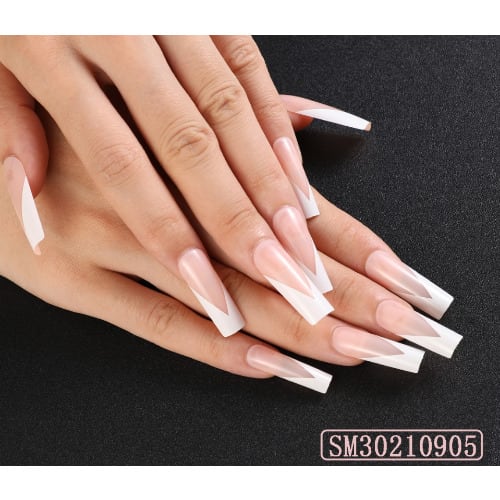 Ballet Coffin Full Cover Long Press On Nail - Sm30210905  - 24 Pieces