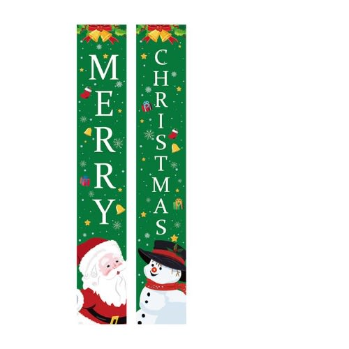 Merry Christmas Banner- Green