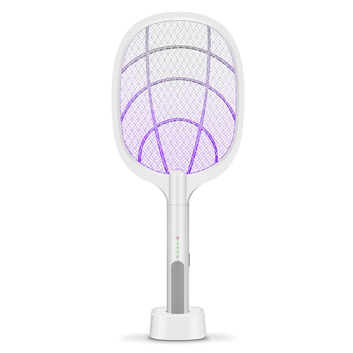 Electric Bug Zapper Racket, Mosquito Killer, Fruit Fly Swatter Zap, Two-In-One USB Rechargeable Electronic Swatter Pest Control, LED Lighting Lamp, 3 Layer Safety Mesh Safe to Touch