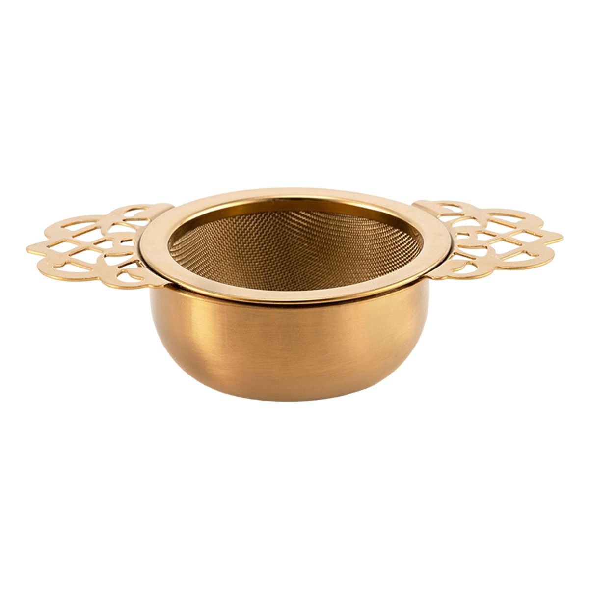 Tea Filter Stainless Steel Drink Drain Golden