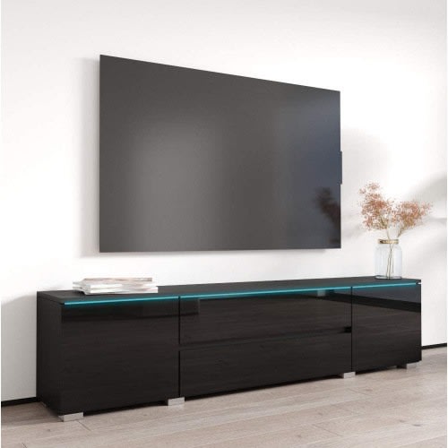 J Best Modern 79" Tv Stand - Black