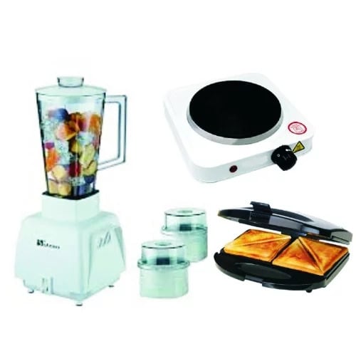 Blender With Toaster And Hot Plate Bundle