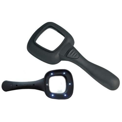 Hand Held Optical Grade Magnifying Glass With 6 LED Lights -10Pieces