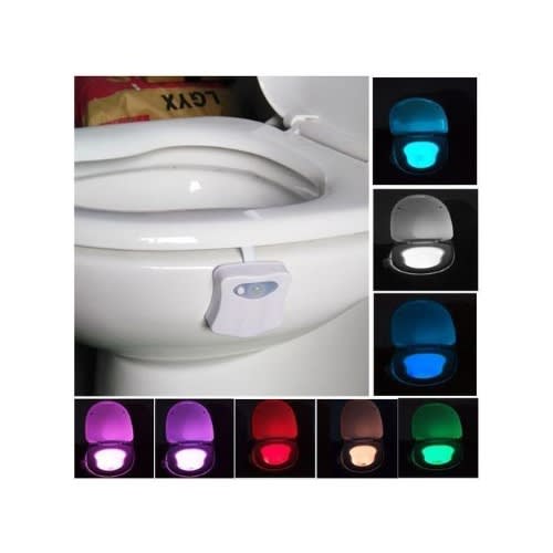 8 Colors Indoor Night Motion Sensor Led Toilet Light 1.5v