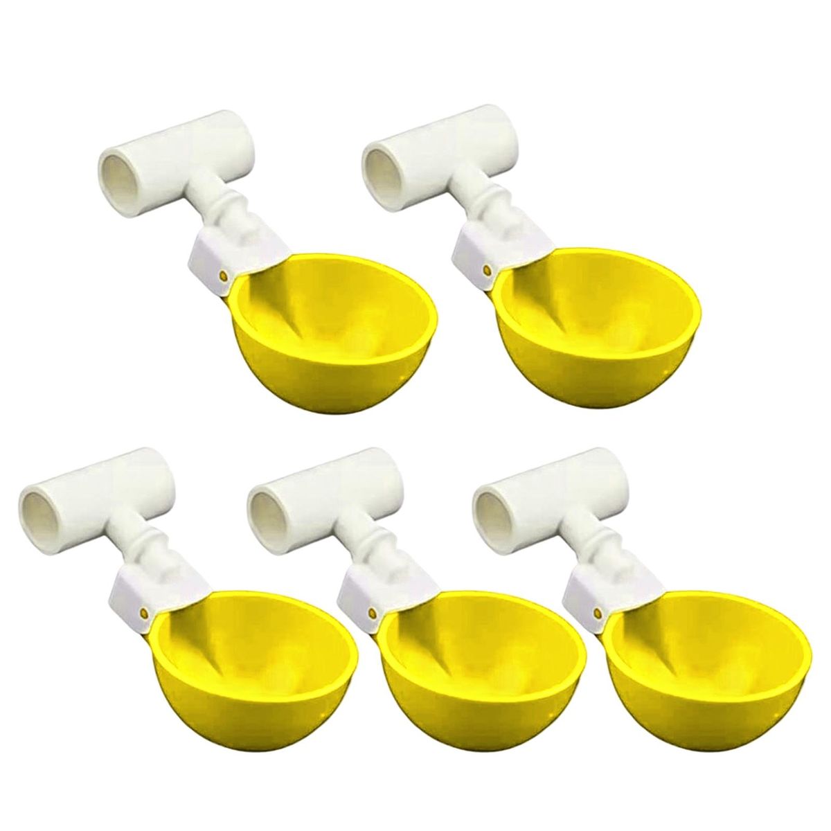 5Pcs Chicken Waterer Large Automatic Chicken Waterer Cup Yellow