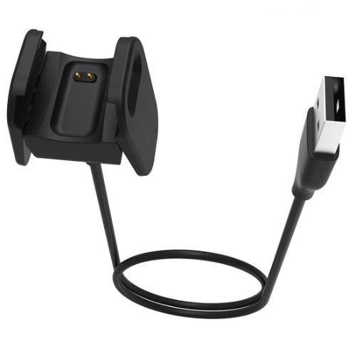 Usb Charging Cable Clip Cord Dock For Fitbit Charge 4 - Black - 100cm