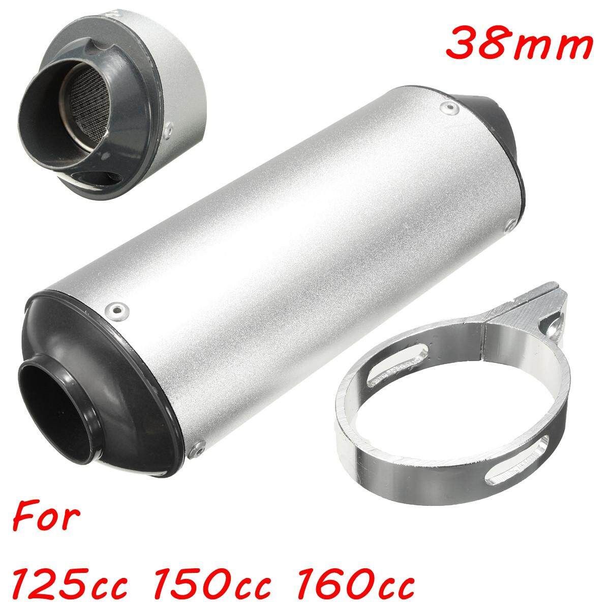 38mm Motorcycle Racing Exhaust Muffler For 125 150 160cc Dirt Pit Bike ATV White White (white)