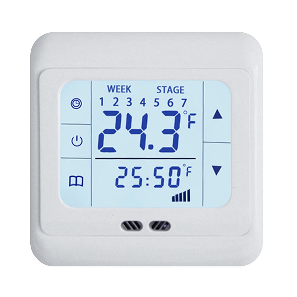 Electric Heating Thermostat 0-99 (℃) 16000 (mA) Touch LCD