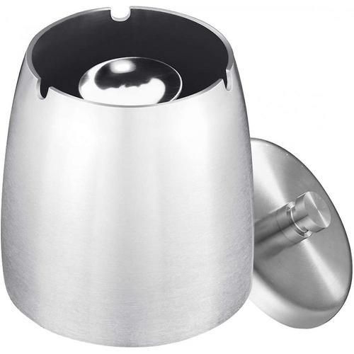 Windproof Ashtray Portable Stainless Steel Ashtray With Deodorant Cover