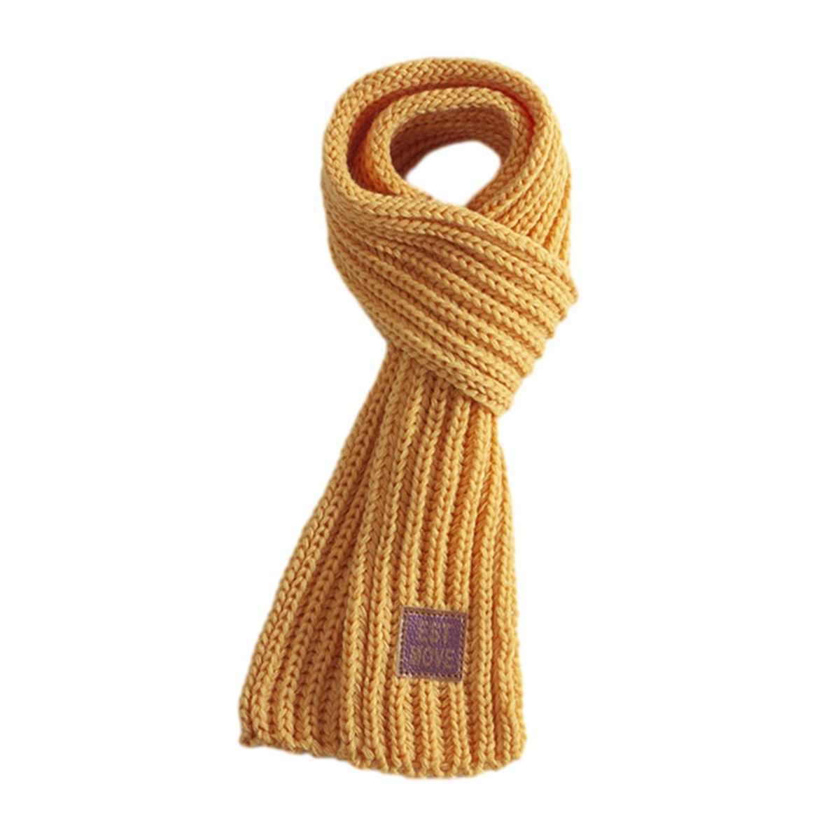 Kids Winter Scarf Cozykidz Knitted Neck Wrap Soft Warm for Babies Yellow