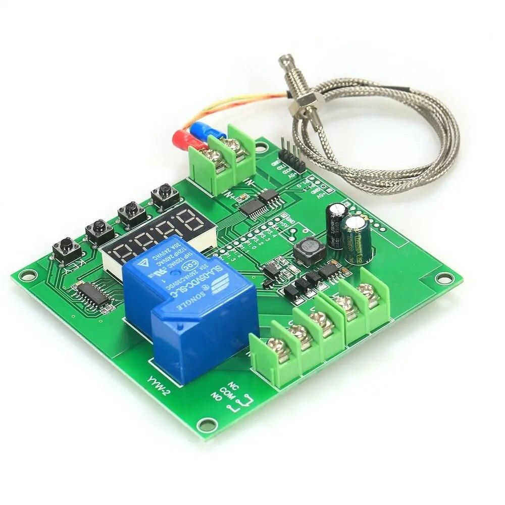 Mini LED Temperature Controller Module 0~1000 degrees Temp Control Switch Board with K-type Sensor Probe