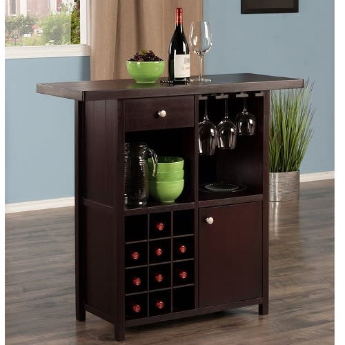Wine Bar Cabinet - Brown
