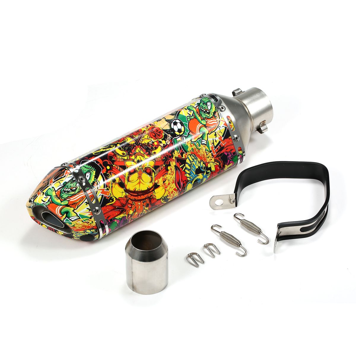 1.5-2in Inlet Motorcycle Exhaust Muffler Pipes Slip On