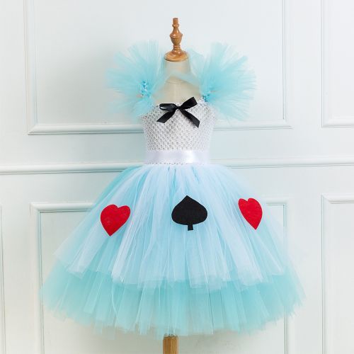 Girls Princess Dress [Cartoon Heart*cospaly*Halloween]-Blue