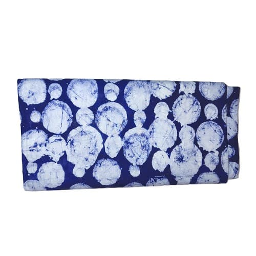 Handcrafted Batik Cotton Fabric Cloudy - Blue White - 5 Yards