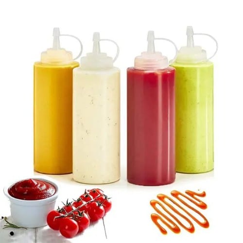 3pcs Sauce Condiments Squeeze Bottles