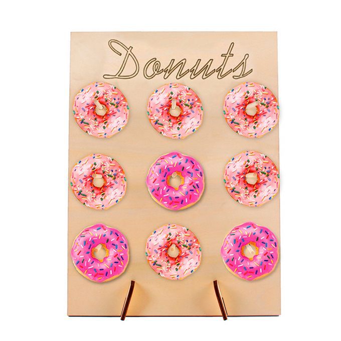 Wooden Doughnut Rack For Wedding Supplies Birthday Party