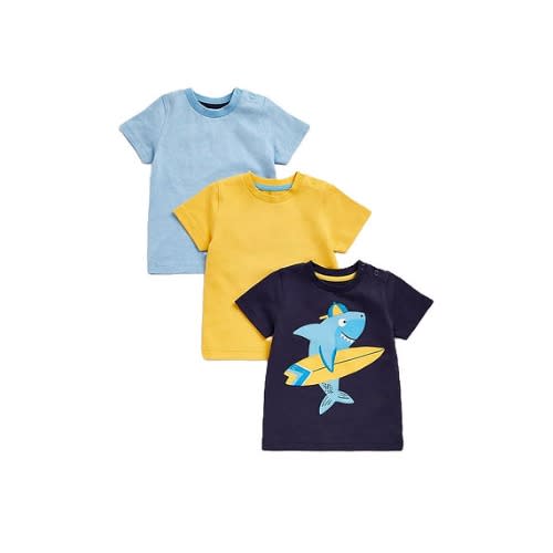 Surf Shark T-shirts - 3 Pack Multicolour