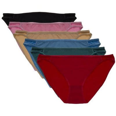Ladies Cotton String Bikini Panties - Pack of 6