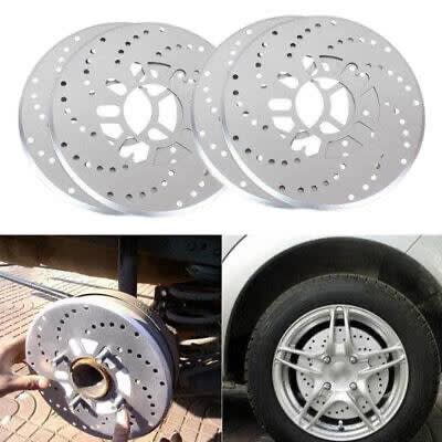 Automobile Wheel Disc Brake Cover - Silver - 2 pieces