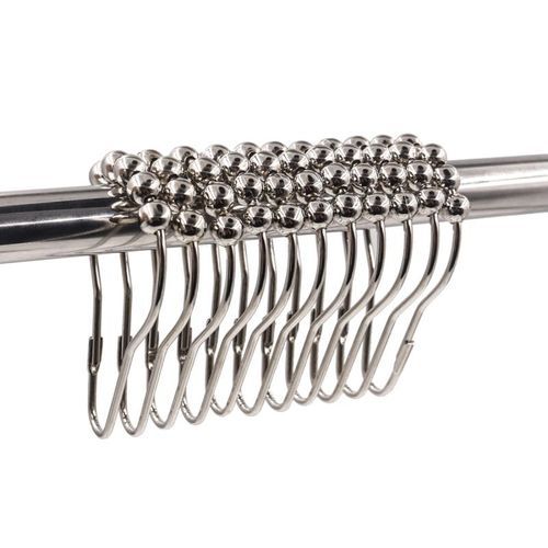 Iron Shower Curtain Hooks Rings (12pcs) For Bathroom