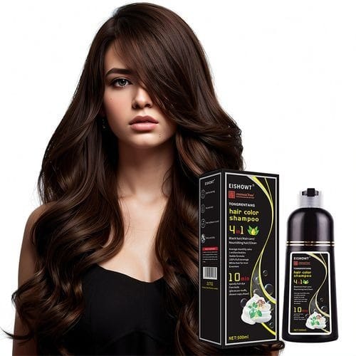 4 In 1 Hair Color Shampoo - White Turn Nut Brown - 500ml