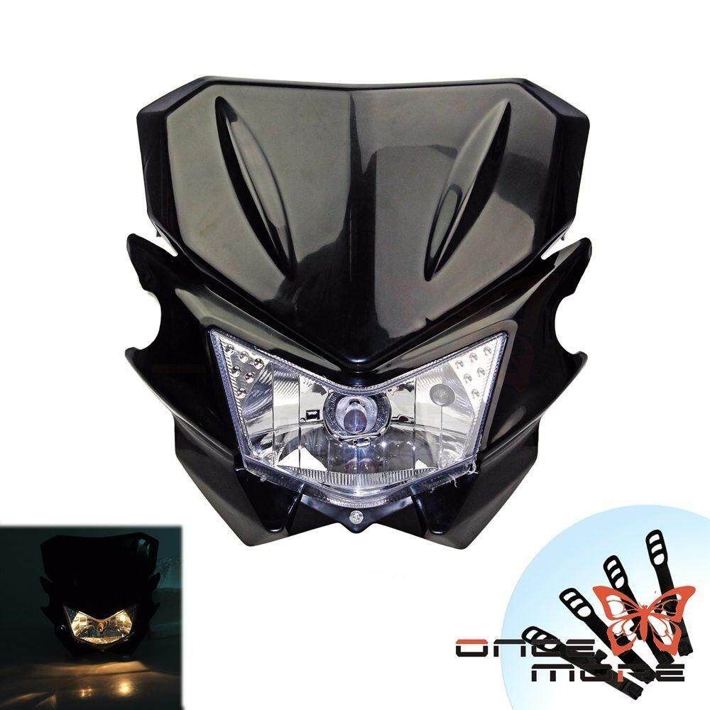 Universal Motorcycle H4 Head Light Dual Sport For YAMAHA Street Fighter Dirtbike Green (green)