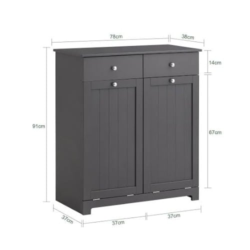 Sobuy Laundry Hamper Cabinet with Removable Basket