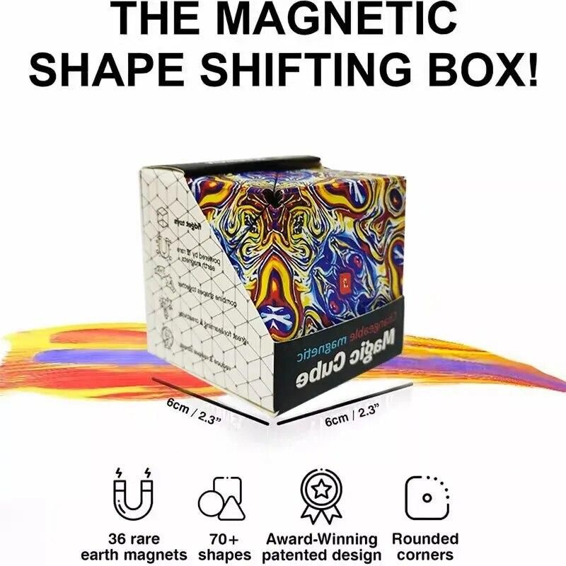 Geometric Variable Magnetic Cube Anti-Stress 3D Decompression Hand Flip Puzzle Cube Children's Decompression Toy