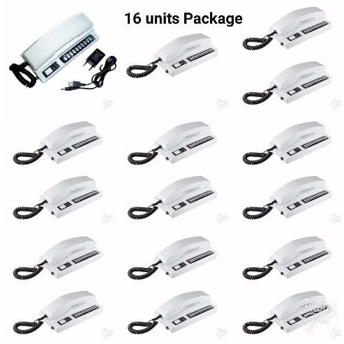 Wireless Corded Intercom Phone - 16 Units