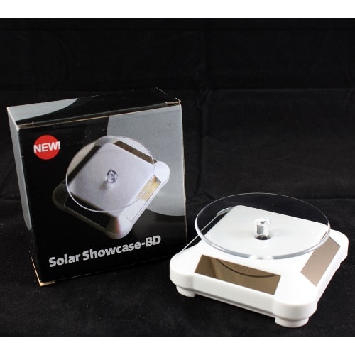 Solar Showcase-BD 360&deg; Turntable Rotating Display Stand - White