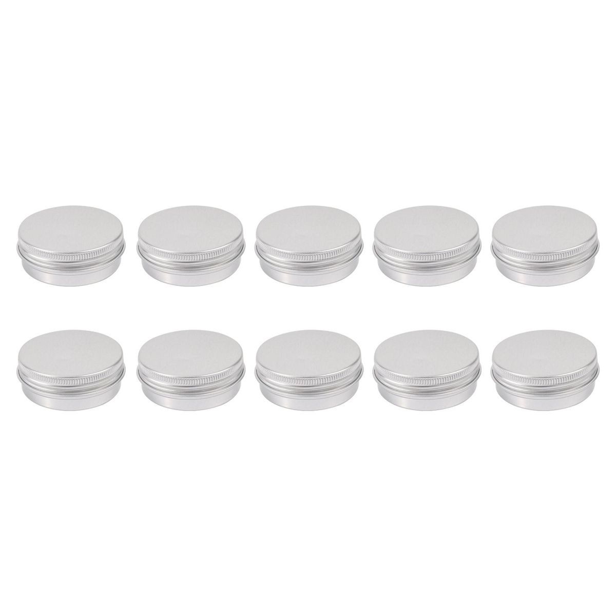 Pack of 10 Balm Nail Art Cosmetic Cream Make Up Pot Lip Jar Tin Case Container Screw Capacity (Empty) for DIY Cosmetics/Beauty Products (30ml)