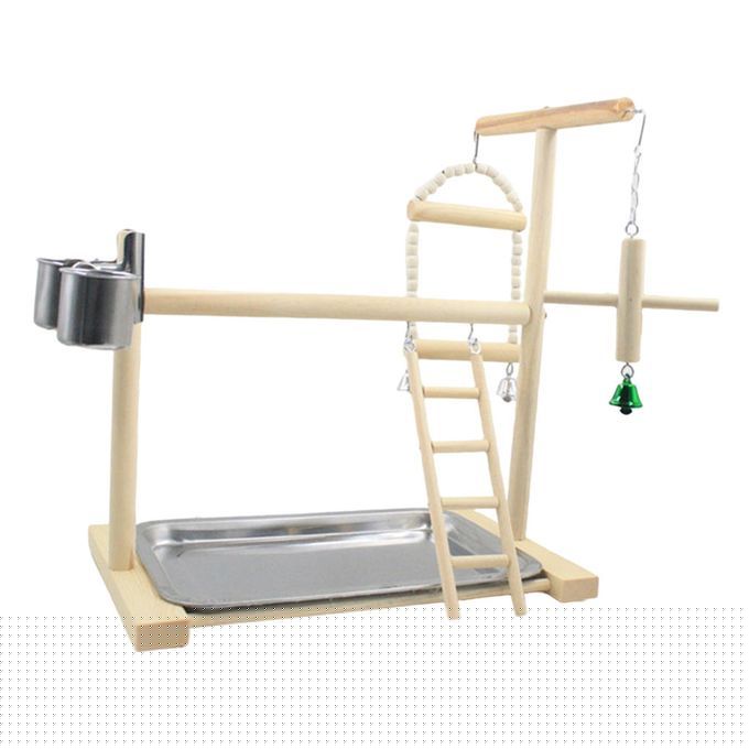 Parrot Play Stand With Cup Toys Bird Perches Stand Playpen A