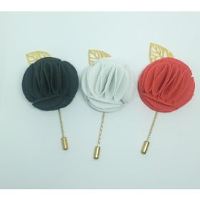 Lapel Brooch Set - Black, Red And White