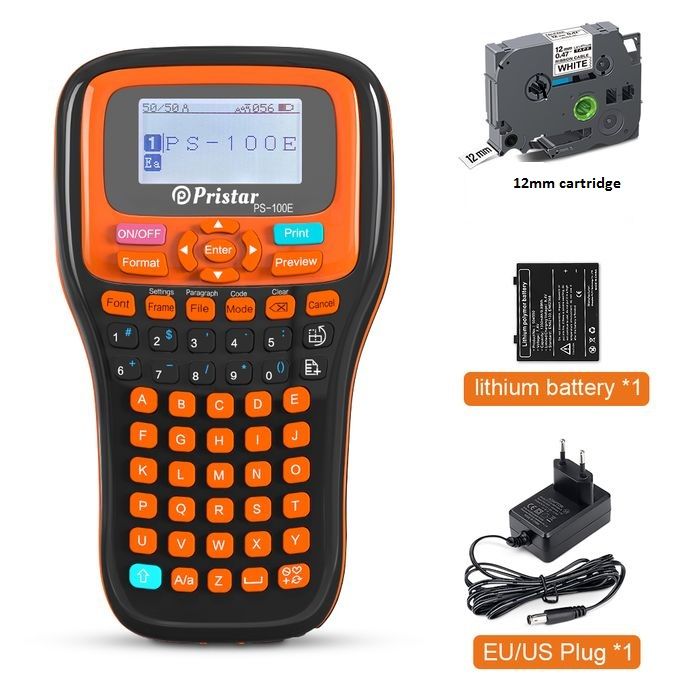 Portable Label Maker  PS-100E Rechargeable Label Printer