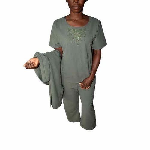 Ladies &frac34; Three Pieces Suit- Green