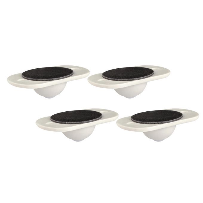 4 Pieces Adhesive Swivel Casters Small Caster Wheels Plastic Ball