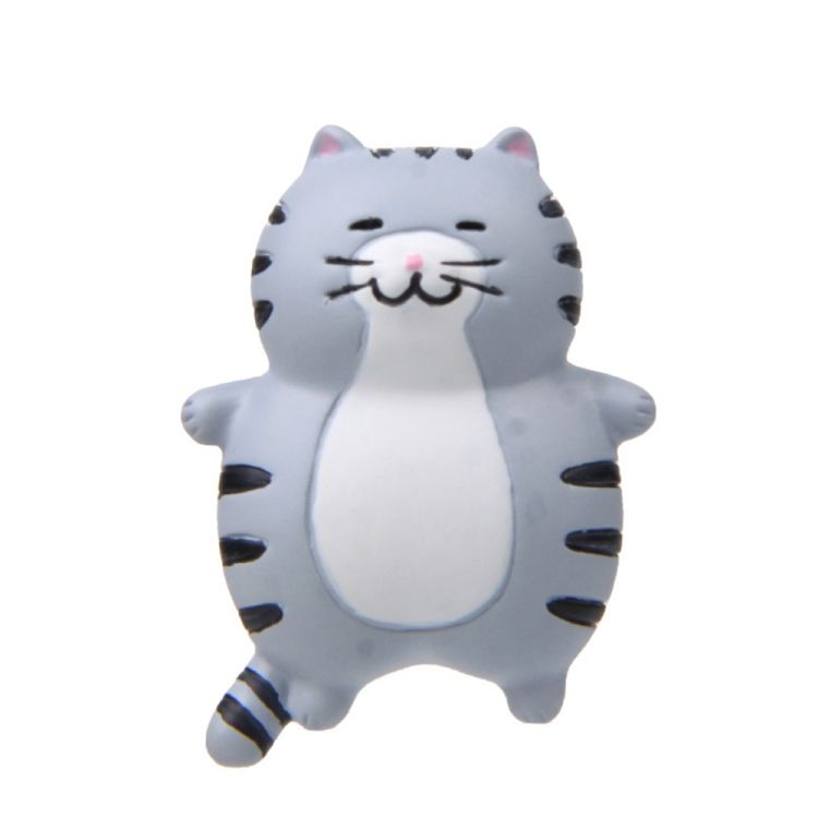 Fat Cat 3D Refrigerator Magnet Fat Cat (Gray -white)