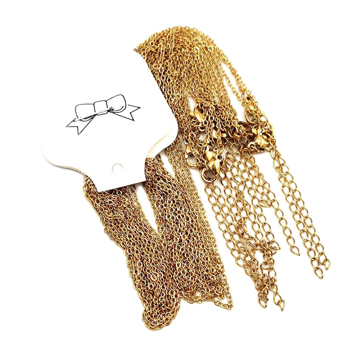 10Pcs Necklace Extension Chains Delicate Decorate Durable For Gold
