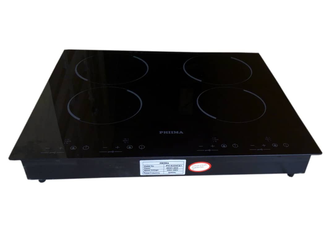 4  Electric Burner Ceramic Built In Hob - Black