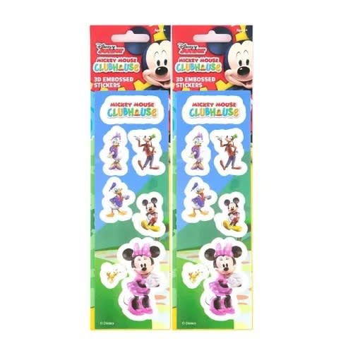 Mickey Mouse Clubhouse 3d - Embossed Stickers - Set Of 2 - Pink