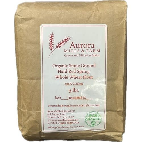 3 Lbs Organic Stone Ground Hard Red Spring Wheat Flou