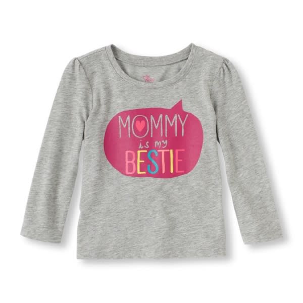 Long Sleeve Mommy Is My Bestie Graphic Tee
