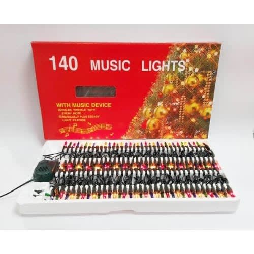 Christmas Lights 140 Music Lights With Music Device - Multicolor
