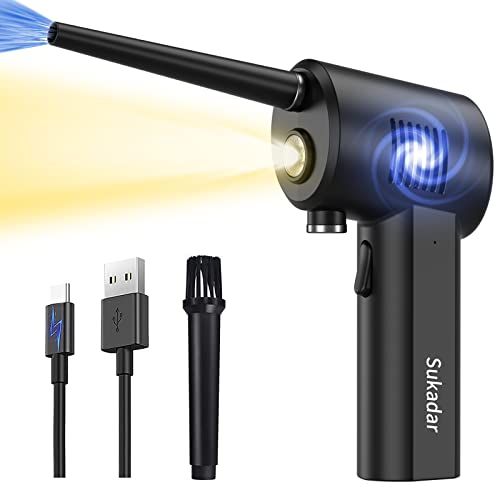 Compressed Air Duster Electric Air Duster With Led Light3300