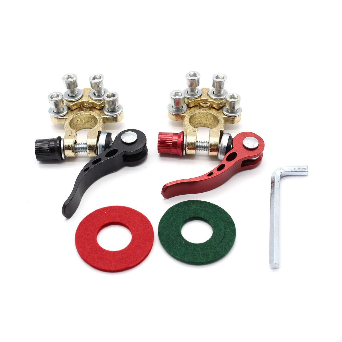 2Pcs Car Battery Terminals Connector Clamp Quick Release