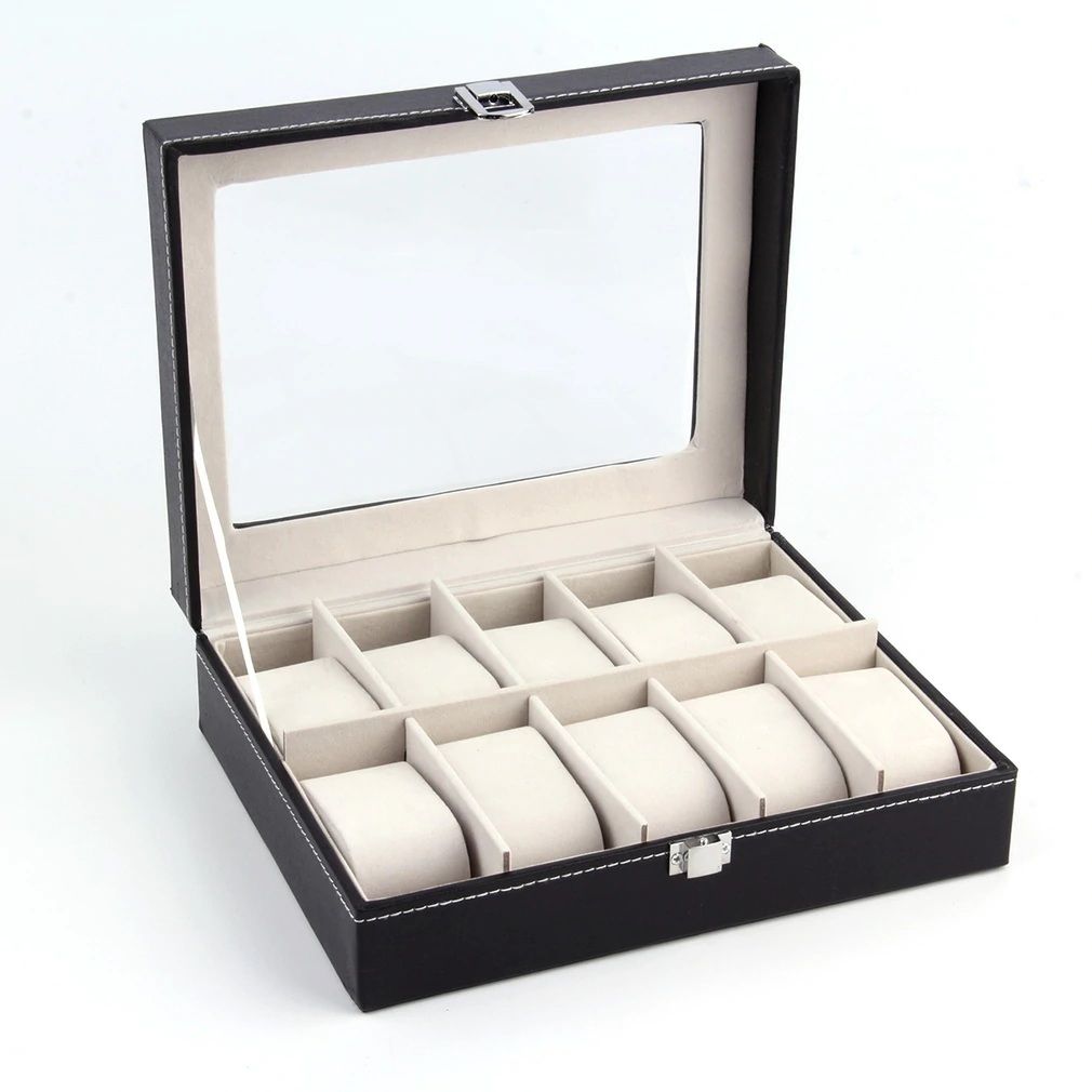Wrist Watch & Jewelry Storage Box - 10 Slots